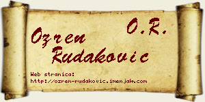 Ozren Rudaković vizit kartica